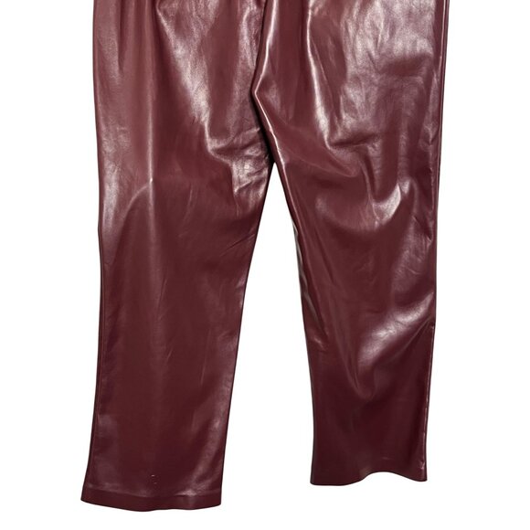 NWOT Joie Limited Edition Pants Women Size 10  Stretch Faux Leather Straight Leg - Picture 7 of 12
